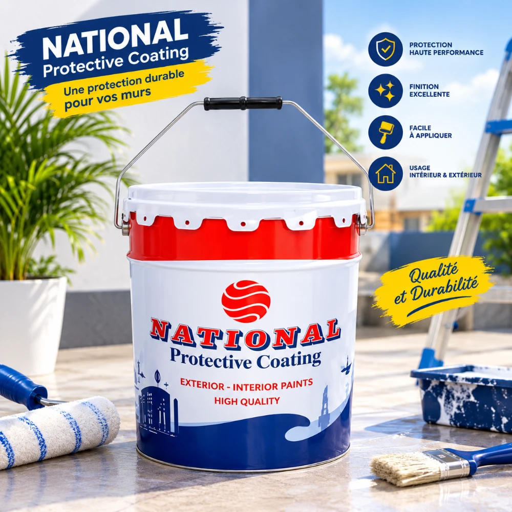 Peinture Laque National Protective Coatings – Émail Synthétique Brillant (Gloss I) – 800 Blanc-4kg