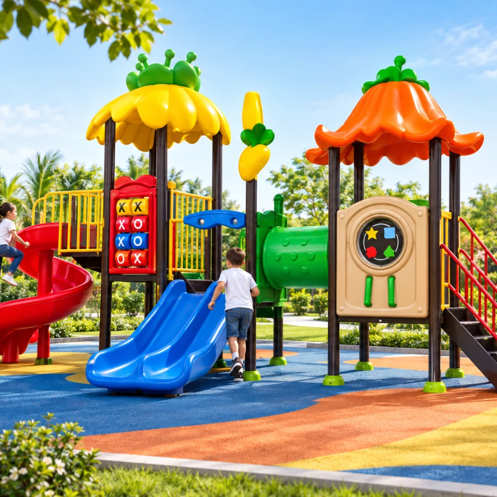 Grande aire de jeux extérieure pour enfants