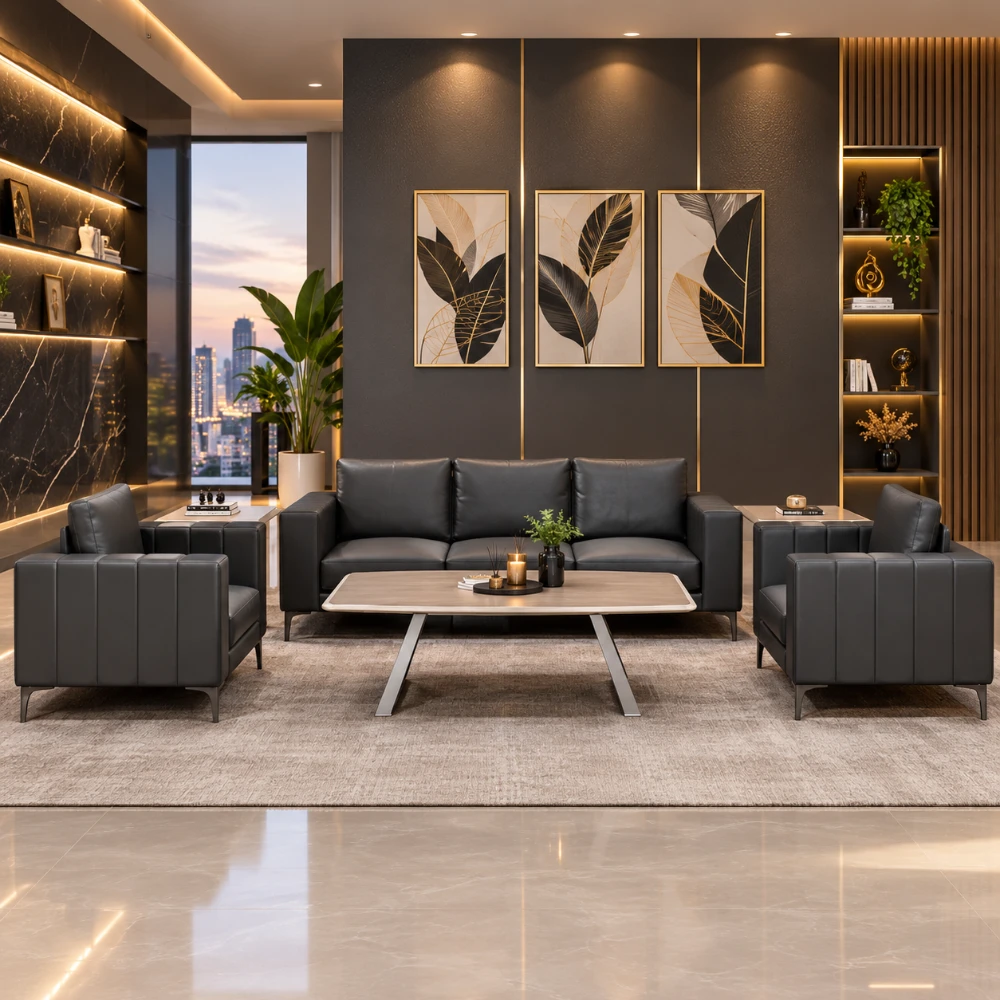 Ensemble salon 3 places avec 2 fauteuils