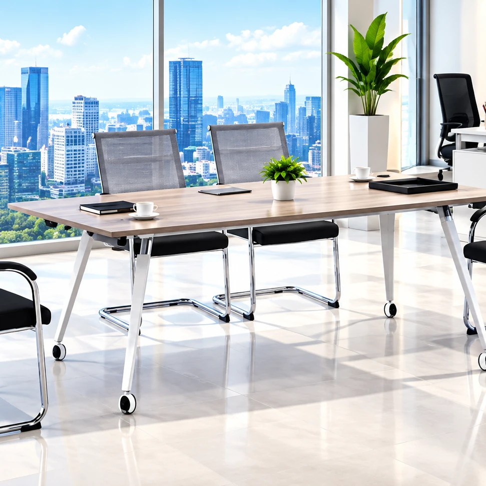 Table de réunion avec chaises de bureau