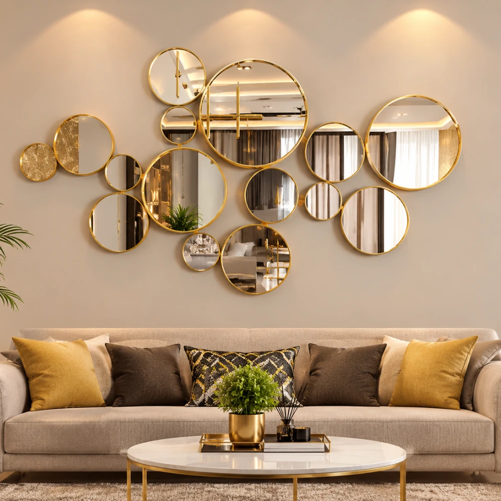 Ensemble de miroirs ronds décoratifs